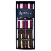 Barathea Braces - Berry / Ivory