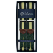 Elastic Barathea Braces - Forest / Vanilla Striped