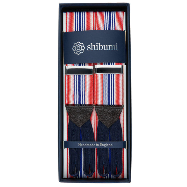 Barathea Braces - Red / White / Blue