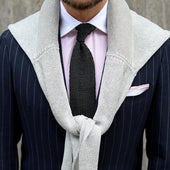 Crunchy Silk Knit Tie Mottled