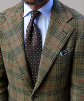 Floral Printed Silk Tie Hand Rolled