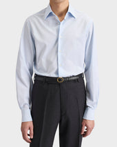 Chemise Col Classique En Popeline De Coton Bleu Ciel