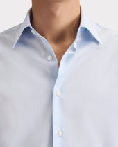 Chemise Col Classique En Popeline De Coton Bleu Ciel
