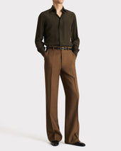 Chemise Col Classique En Cr Pe De Soie
