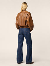 Leather Bomber Jacket