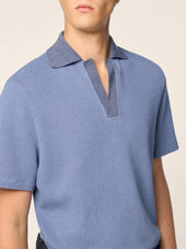 Cotton Silk Jersey Polo