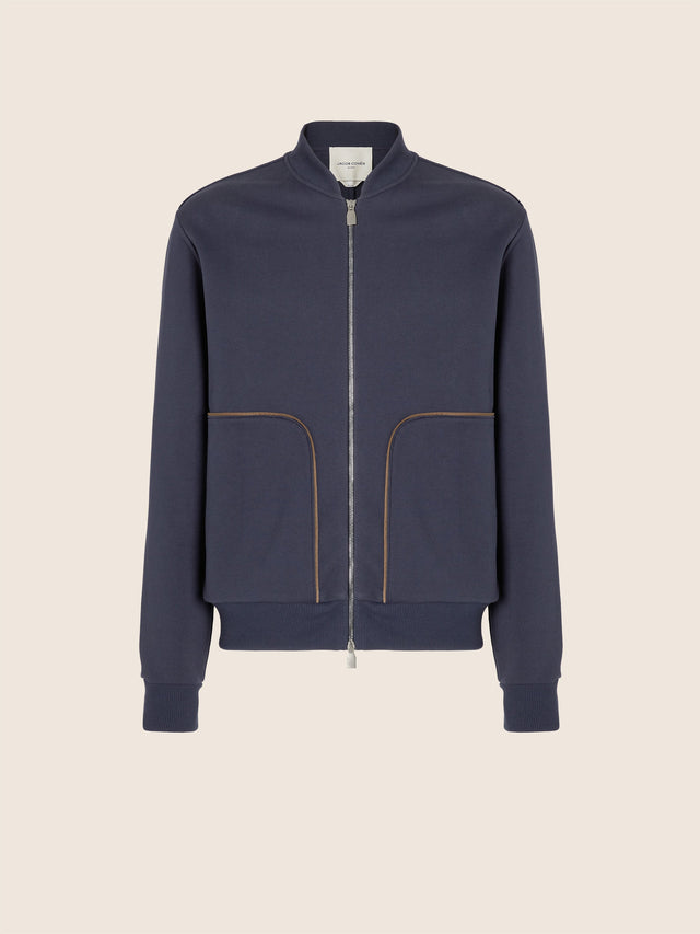 Bomber in Sea Island Cotton Fleece