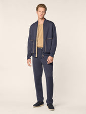 Bomber In Sea Island Cotton Fleece