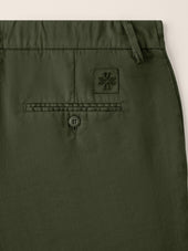 Gray Pants In Cotton And Linen Gabardine Stretch