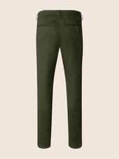 Gray Pants In Cotton And Linen Gabardine Stretch
