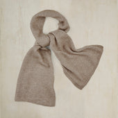 Muskox Knitted Scarf In Dark Natural