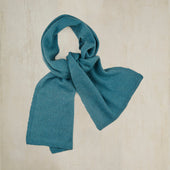 Muskox Knitted Scarf In Aqua Blue