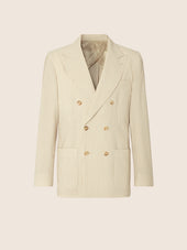 Blazer in Wool Seersucker