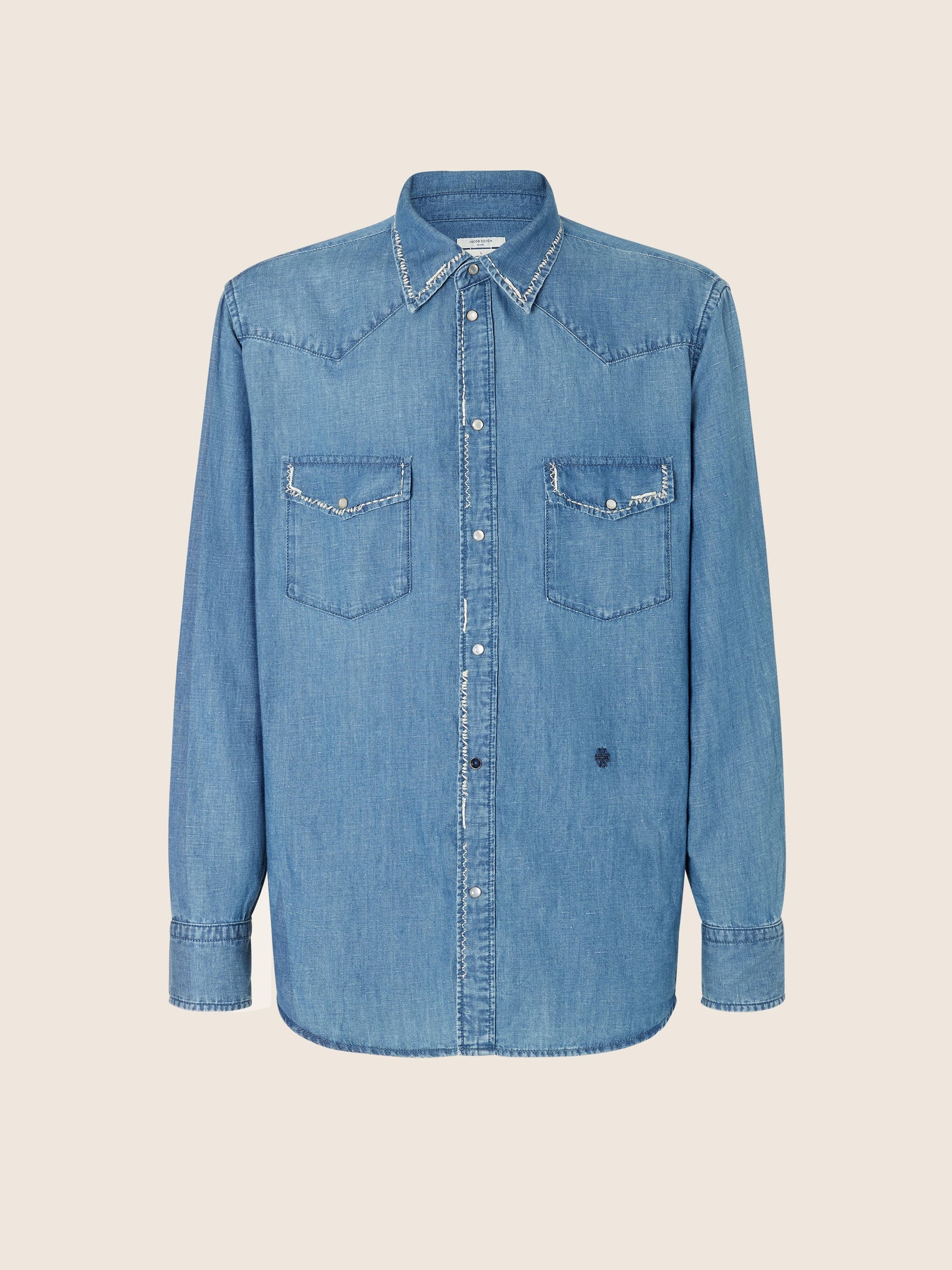 Western Shirt In Cotton Linen