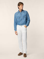 Western Shirt In Cotton Linen