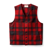 Mackinaw Wool Vest - Red/black Plaid