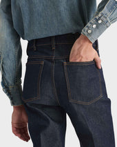 Jean Vas En Denim De Coton