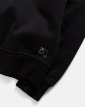 COLLAN ZIP COLLAR SWEATSHIRT - BLACK 19oz. ALL COTTON LOOPBACK TERRY FLEECE