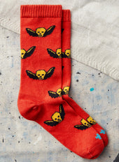 not today sock in poppy