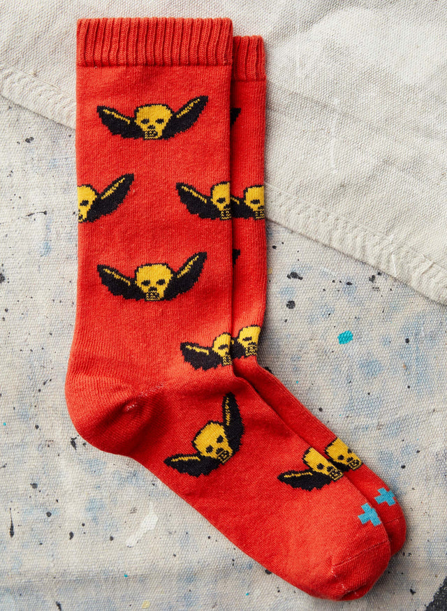 not today sock in poppy
