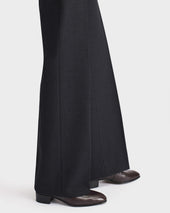 Pantalon Large En Fresco De Laine 3 Ply Anthracite