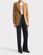 Pantalon Large En Fresco De Laine 3 Ply Anthracite