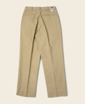 1930s IVY Style Double Pleated Chino Trousers - Khaki