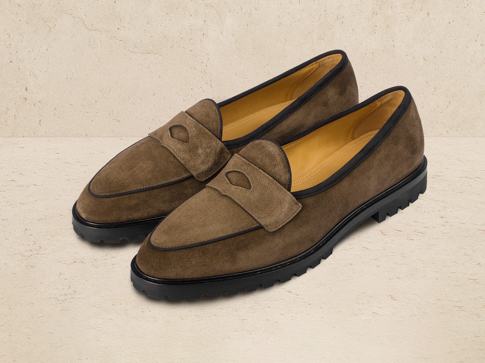Grand Varenne Loafers In Northern Green Shield Suede