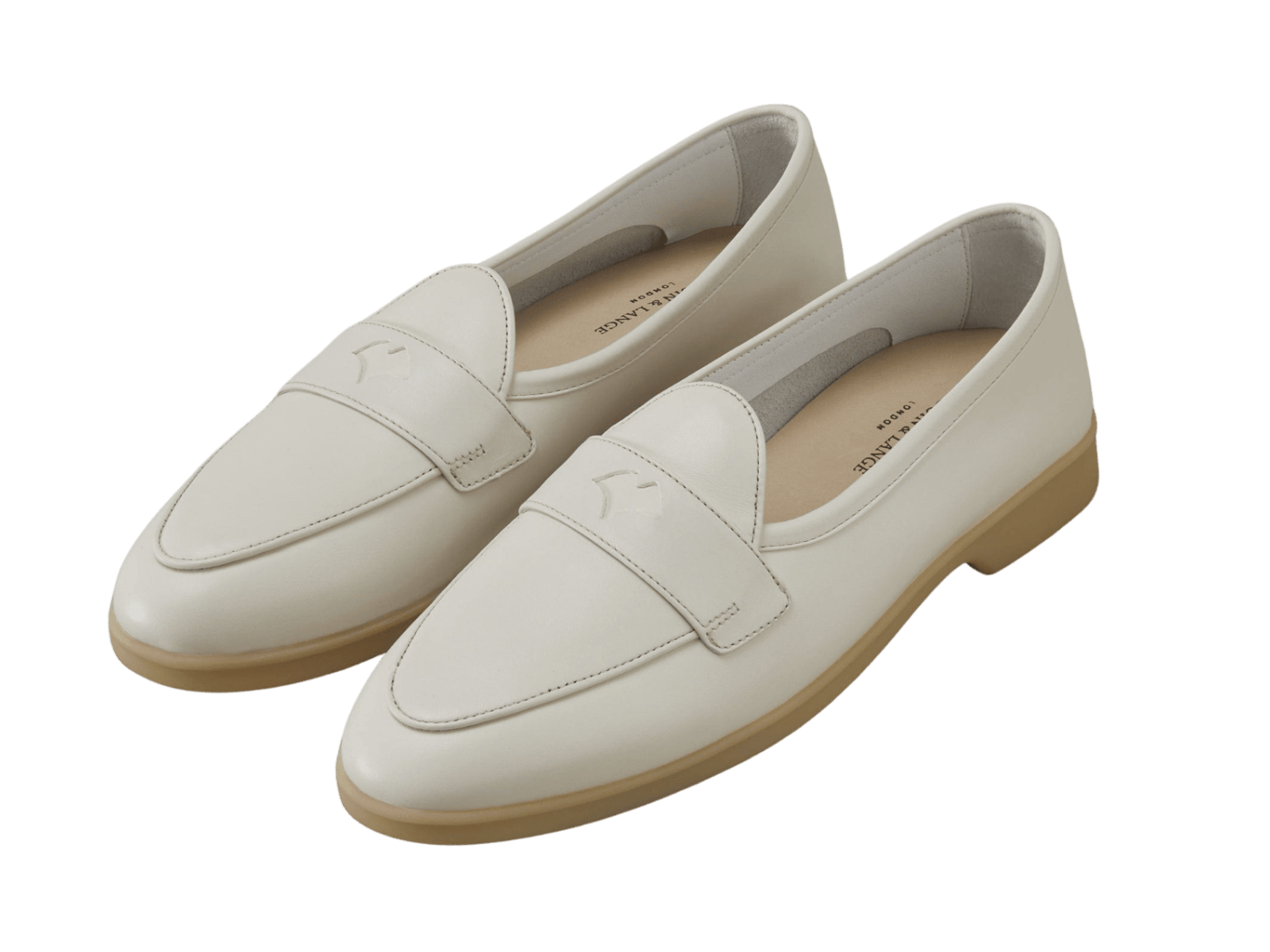 Stride Penny Loafers In Blanc Casse Milled Calf