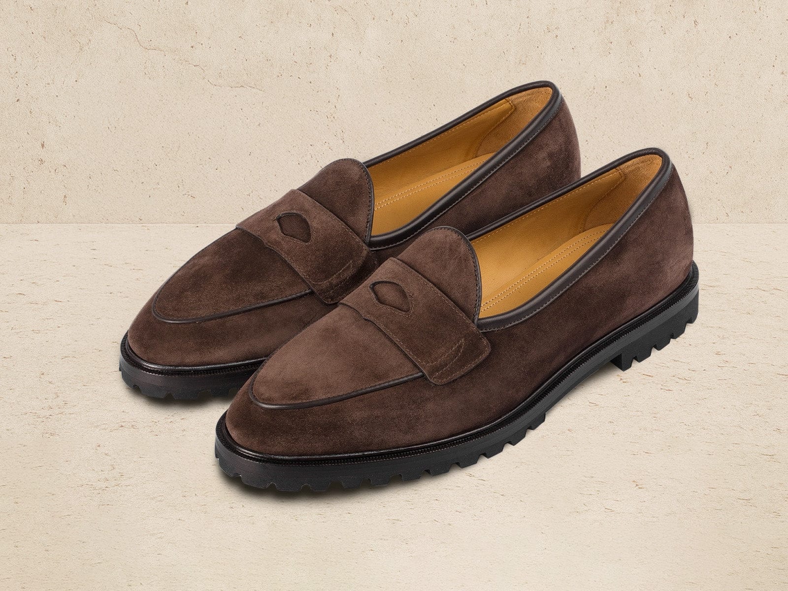 Grand Varenne Loafers In Dark Brown Shield Suede
