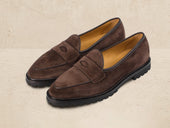 Grand Varenne Loafers in Dark Brown Shield Suede