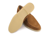 Stride Loafers In Earth Glove Suede Natural Sole