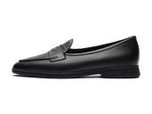 Stride Penny Loafers In Moorland Calf With Shearling Lining