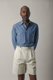 S016 Tailored Shorts Chalk