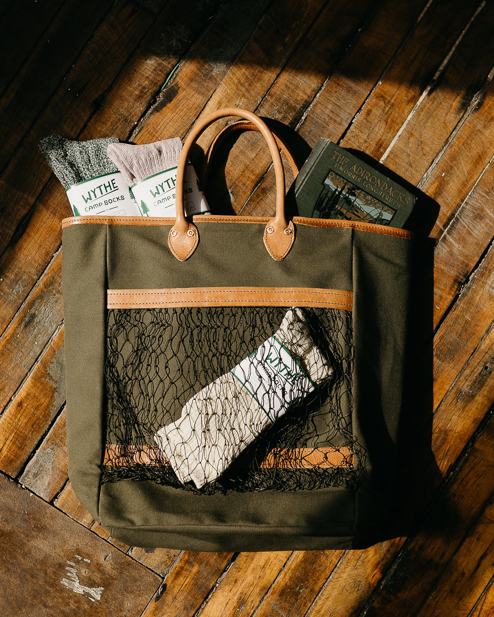 RECYCLED FISHING NET COTTON CANVAS TOTE