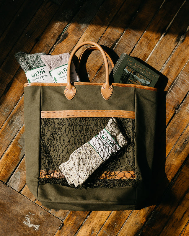 RECYCLED FISHING NET COTTON CANVAS TOTE