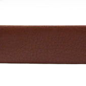 Terra Cotta Brown Soft Calf Tubo Tubular Dress Belt