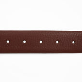 Terra Cotta Brown Soft Calf Tubo Tubular Dress Belt