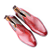 Chelsea Boots With Playful Striped Elastics