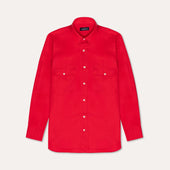 Red Tencel Work Shirt
