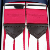 Barathea Braces Hot Pink