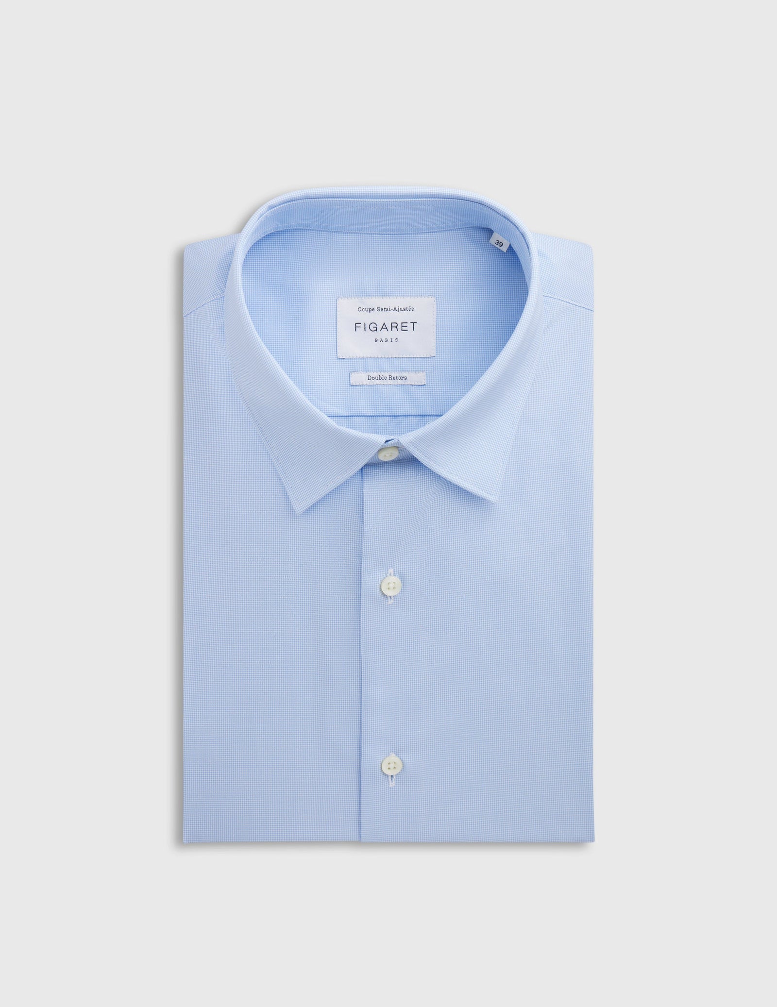 Chemise Semi Ajust E Bleue