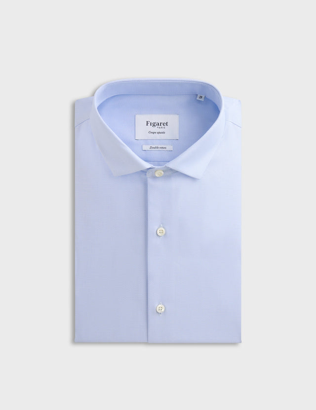 Fitted blue shirt