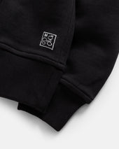 NOVIS HOODED SWEATSHIRT - BLACK 19oz. ALL COTTON LOOPBACK TERRY FLEECE