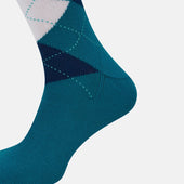 Azzurro Check Length Socks