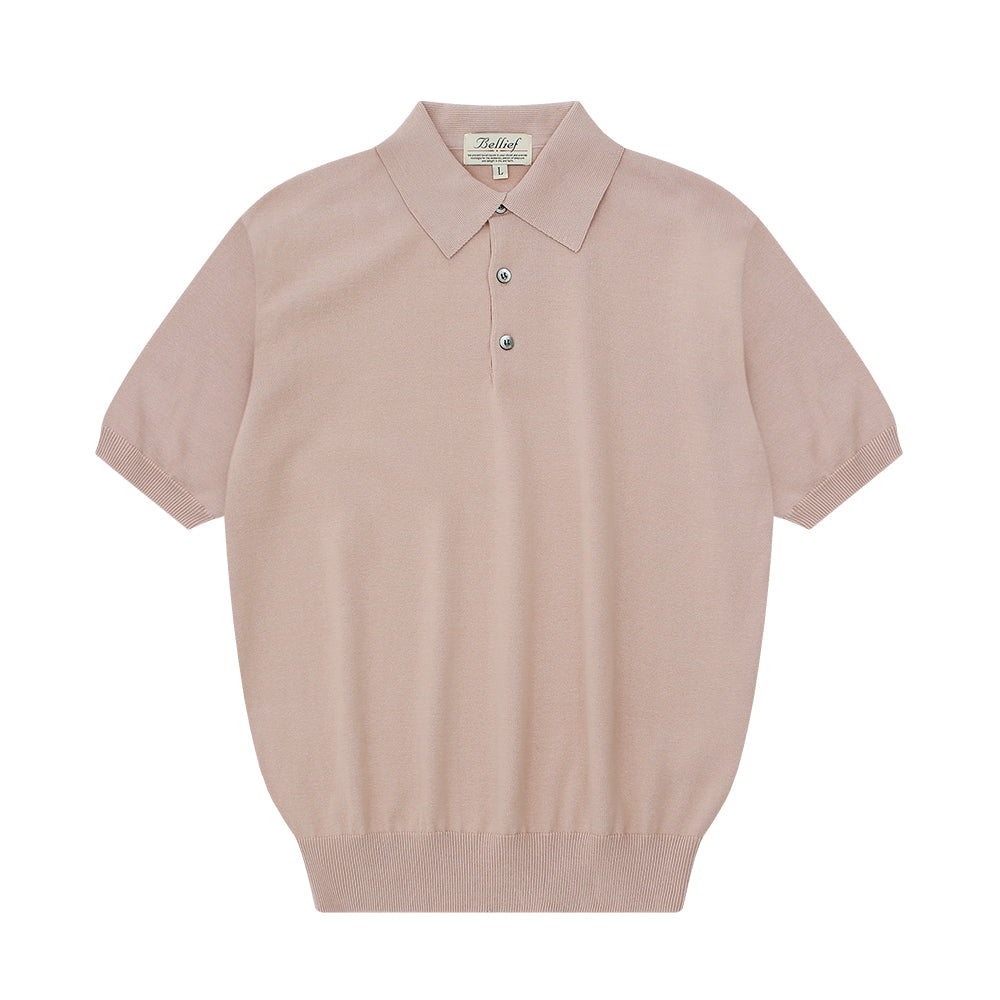 Essential Short Sleeve Polo Knit