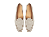 Stride Loafers In Vachette Linen With Natural Sole