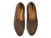 Sagan Rubber Loafers In Olivine Green Asteria Suede