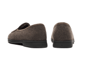 Stride Loafers In Grisaille Flannel With Shearling Lining