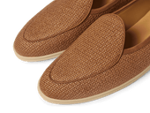Stride Loafers In Honey Raffia With Natural Sole